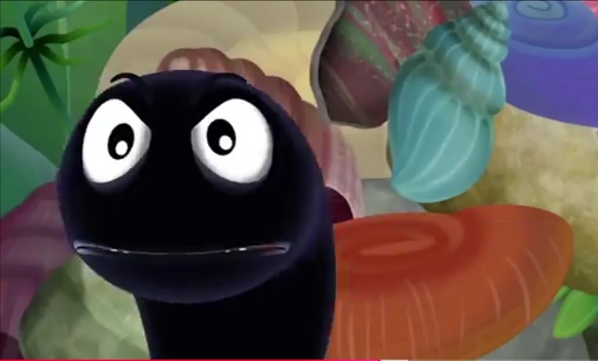 Пиявка из мультфильма "Лунтик"