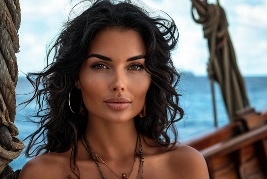 Девушка на корабле