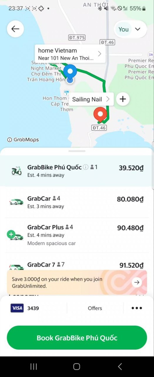 можно выбрать байк-такси