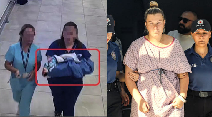 Малышку вовремя обнаружила уборщица аэропорта. Ещё несколько минут, и её было бы не спасти. Фото: скрин с камеры наблюдения, полиция Антальи.