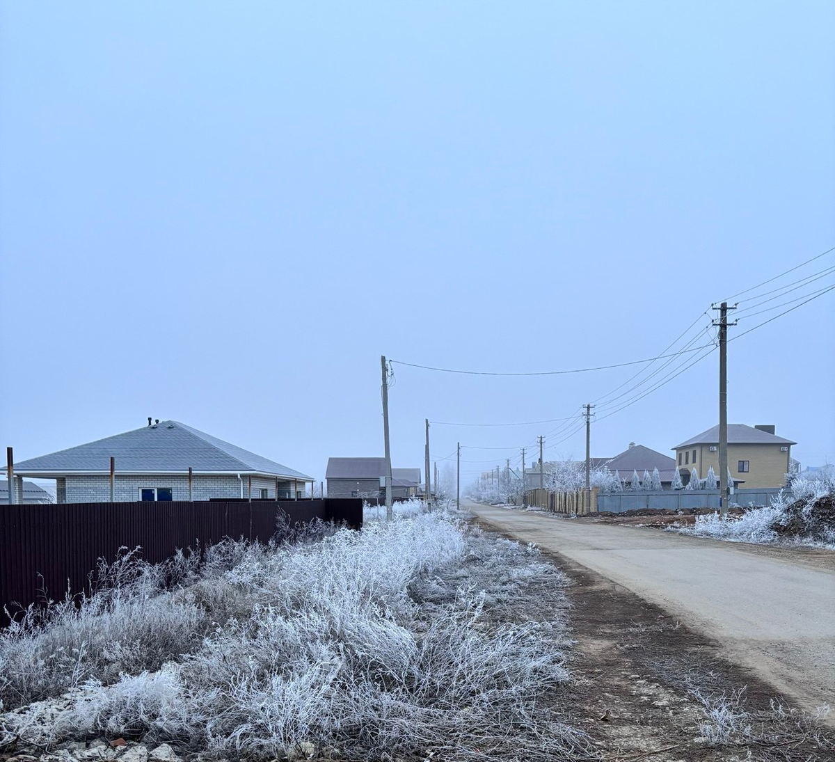 Утро. 7.00. Наша улица. Температура воздуха -9.