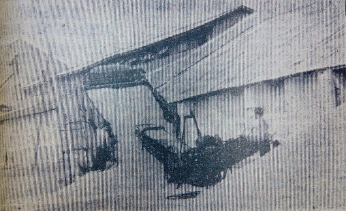 Сосновка, разгрузочная площадка хлебоприёмного пункта (1967 год)