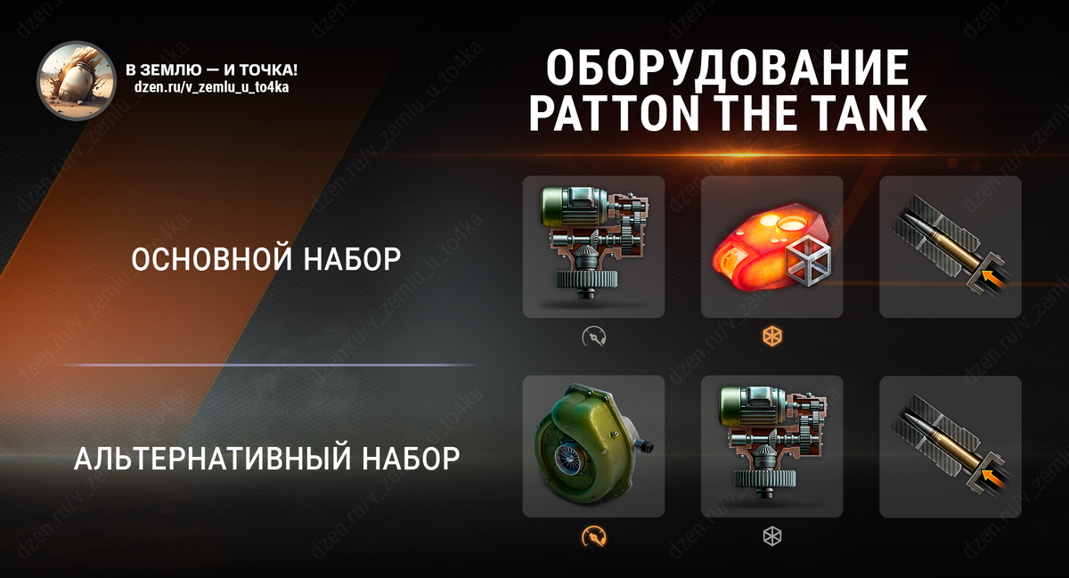 Оборудование для Patton the Tank (World of Tanks)