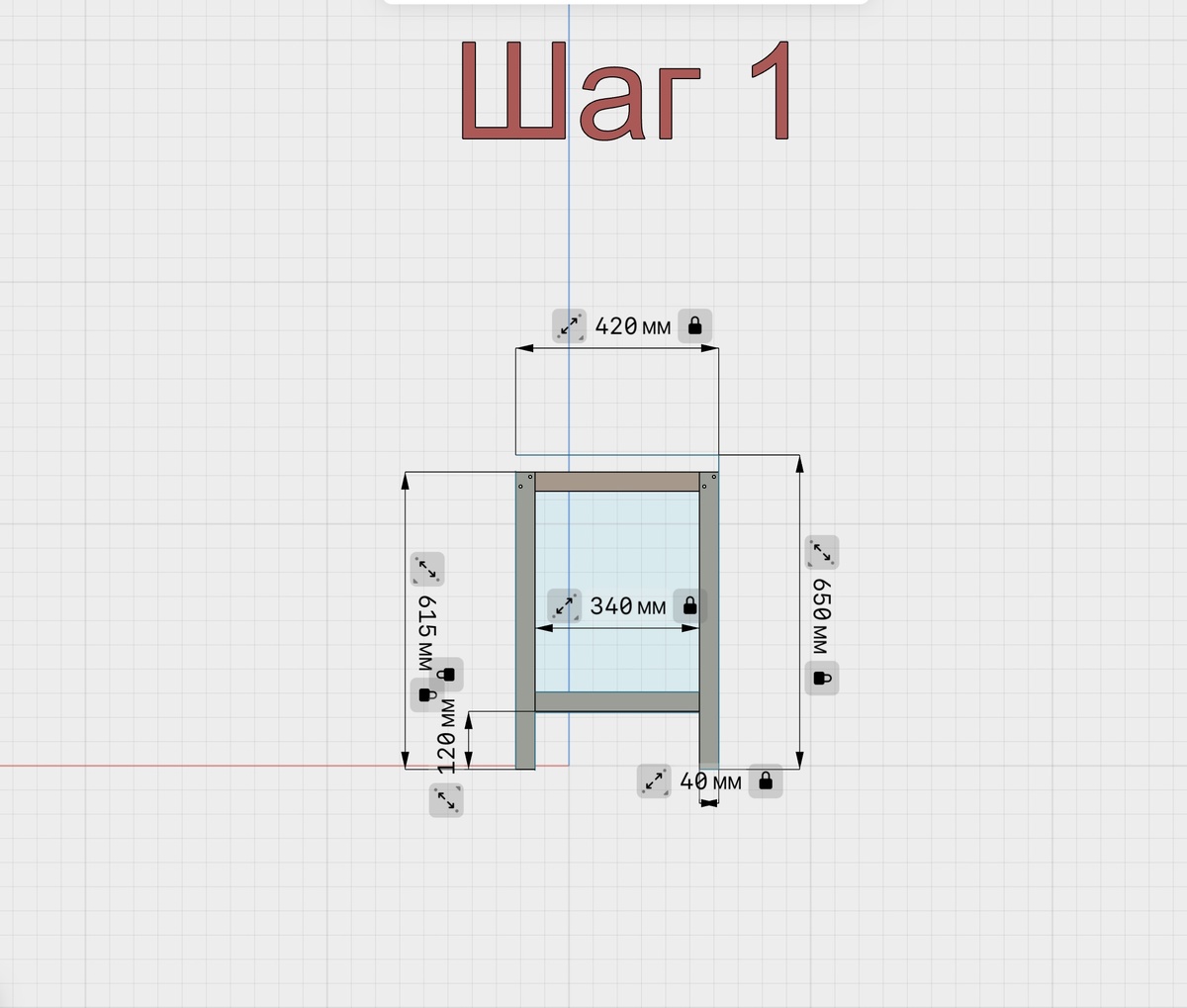 Собираем ноги из 4 брусков