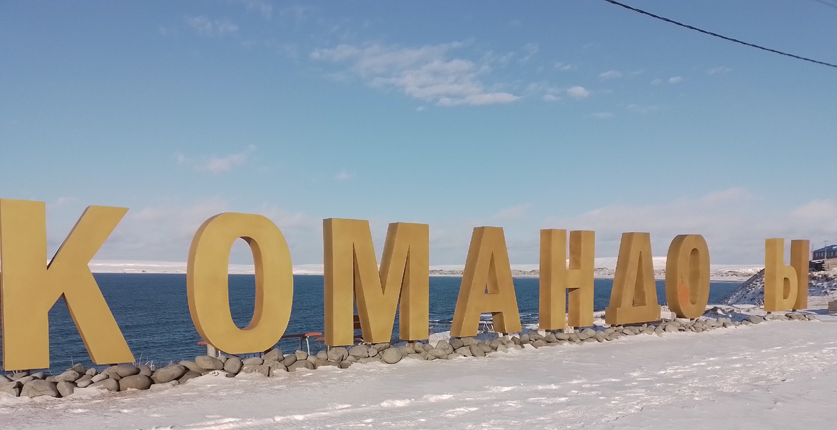 Ветром унесло букву Р в инсталляции КОМАНДОРЫ. Фото автора