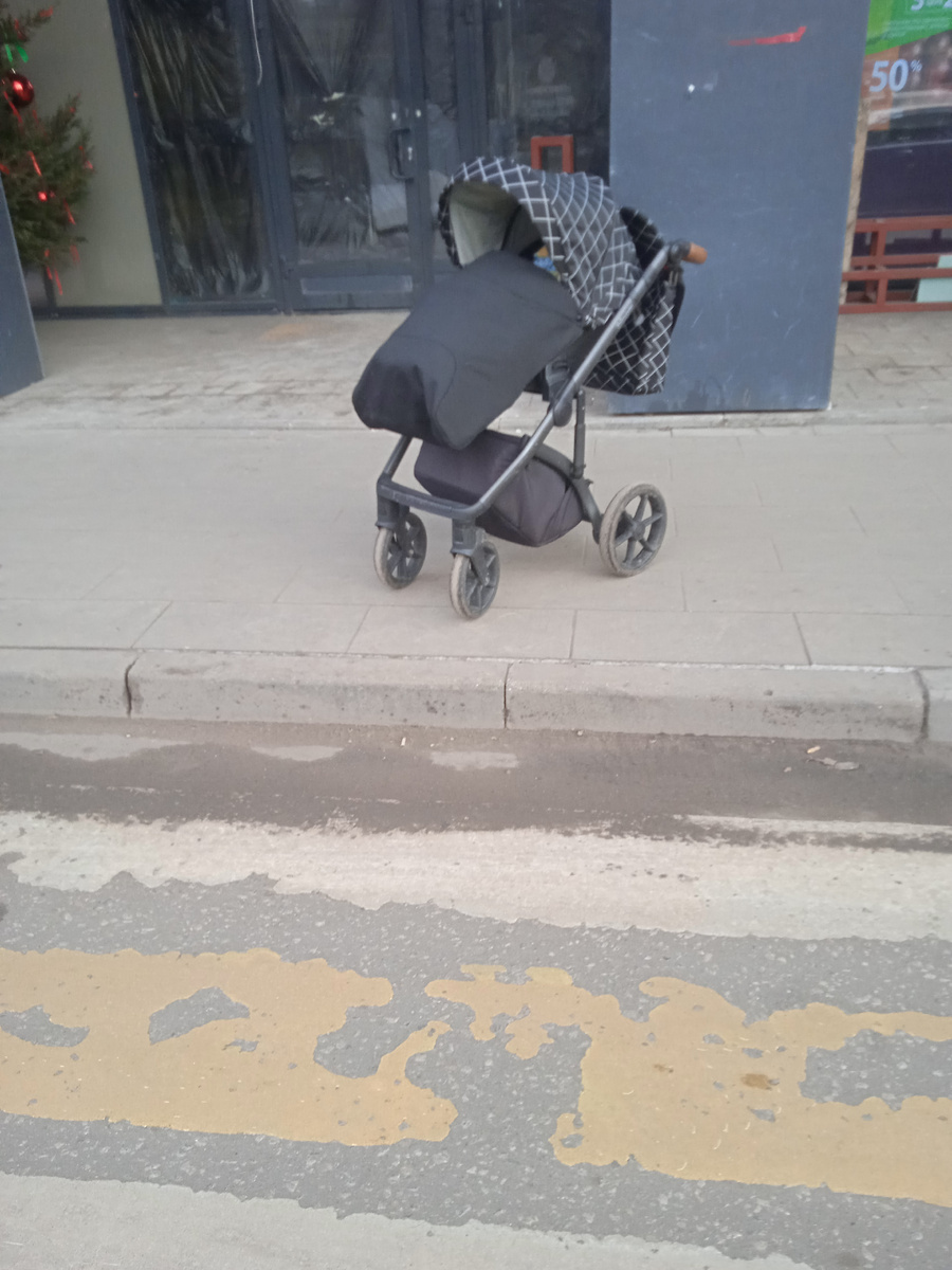 Зебра прямиком упирается в высокий бордюр