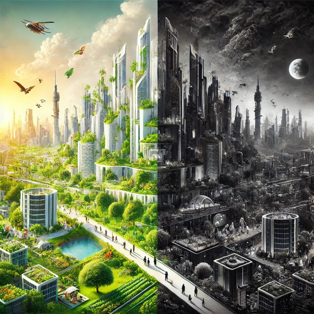 Контраст между утопией и антиутопией