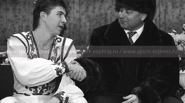 1996 год. Алексей Ягудин и Алексей Мишин. Фото Дмитрий Солнцев