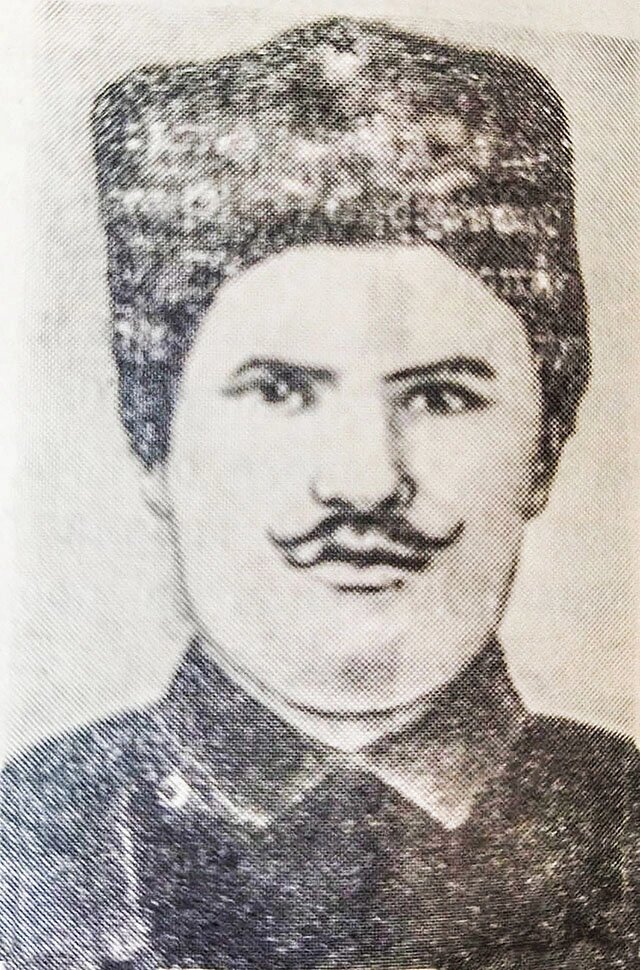    Иван Петриченко, командир отряда «Красные Каски». Репродукция опубликована в книге «Строки, обагрённые кровью», 1968 г. Фото: Из архива/ Партархив Крымского обкома КП Украины.