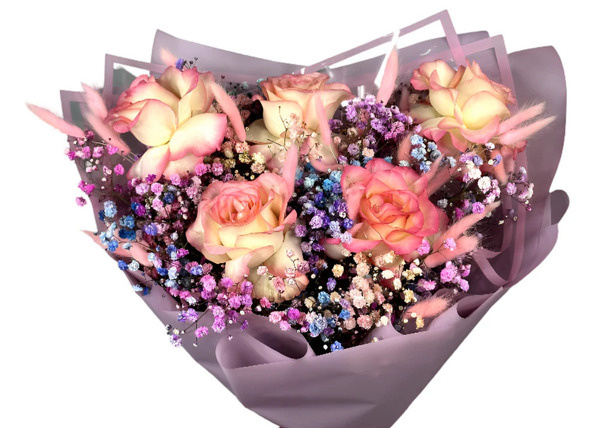   Яркий букет из роз от AzaliaNow Мария Казённова