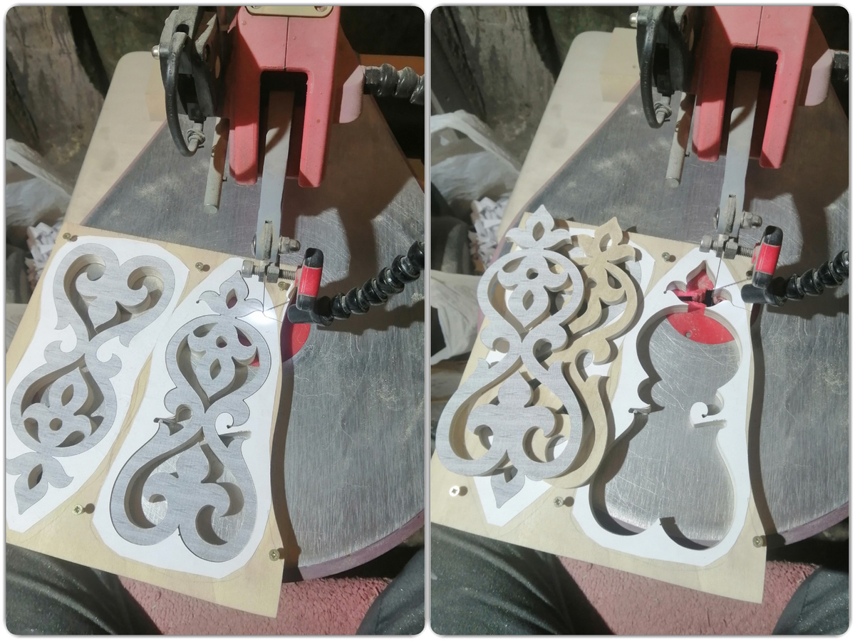 Начал вырезать первые элементы.