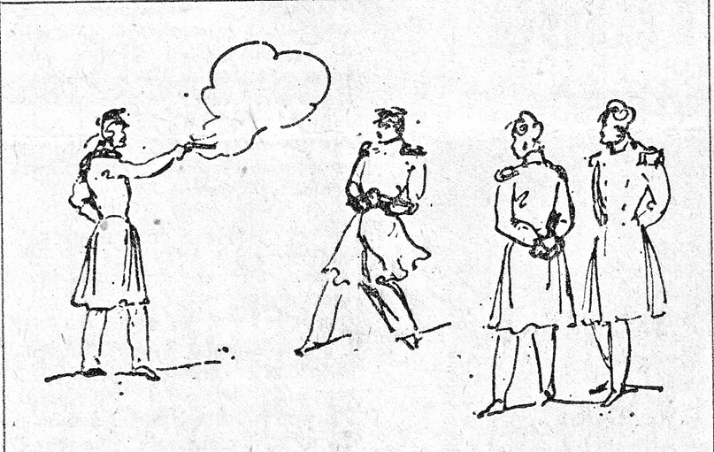 Дуэль. Рисунок М. Лермонтова 1833 г.