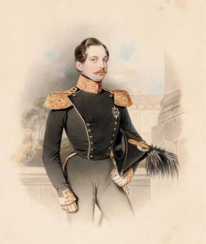 "Портрет цесаревича Александра Николаевича". В. И. Гау 