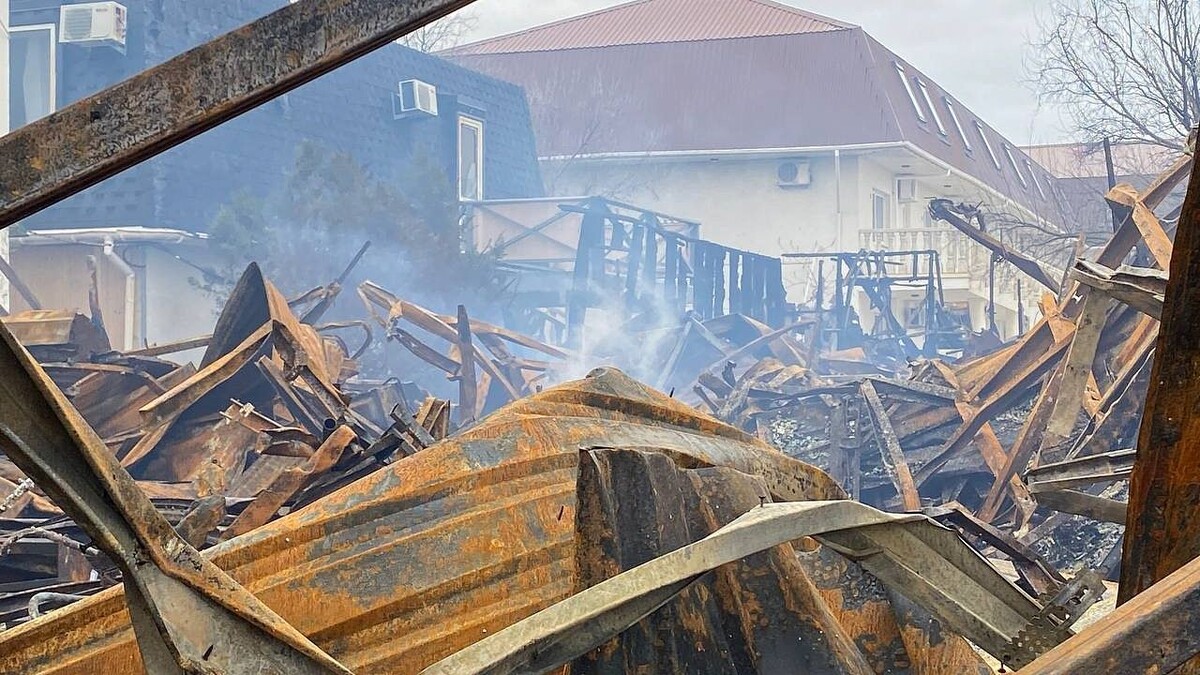    Последствия пожара. Фото: телеканал «Краснодар»