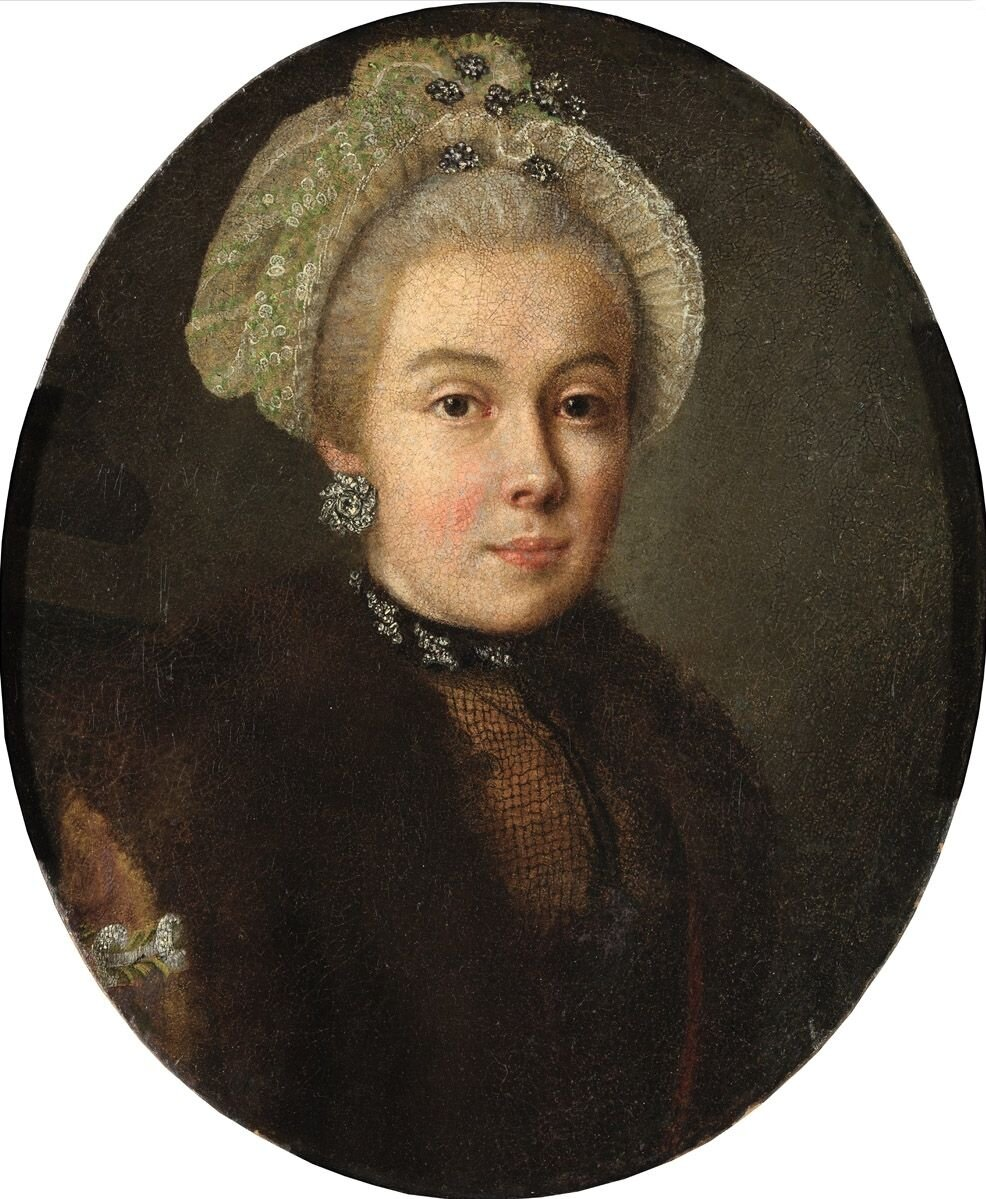 Антропов Алексей Петрович "Портрет неизвестной"- возможный портрет Марии Матвеевой