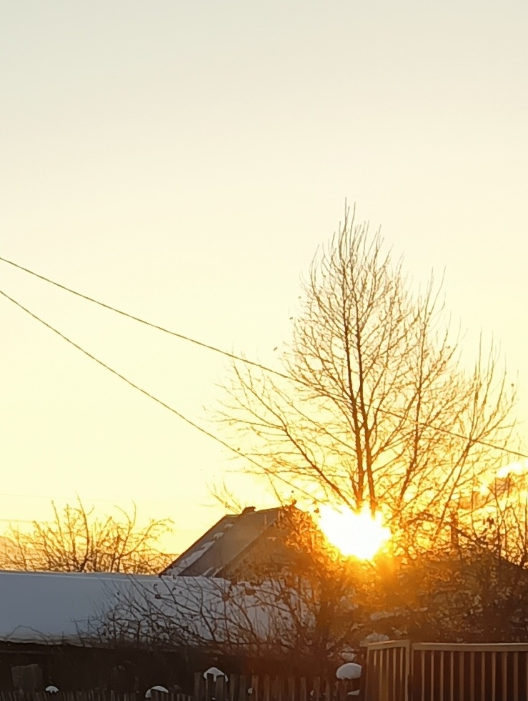 Закат солнца .