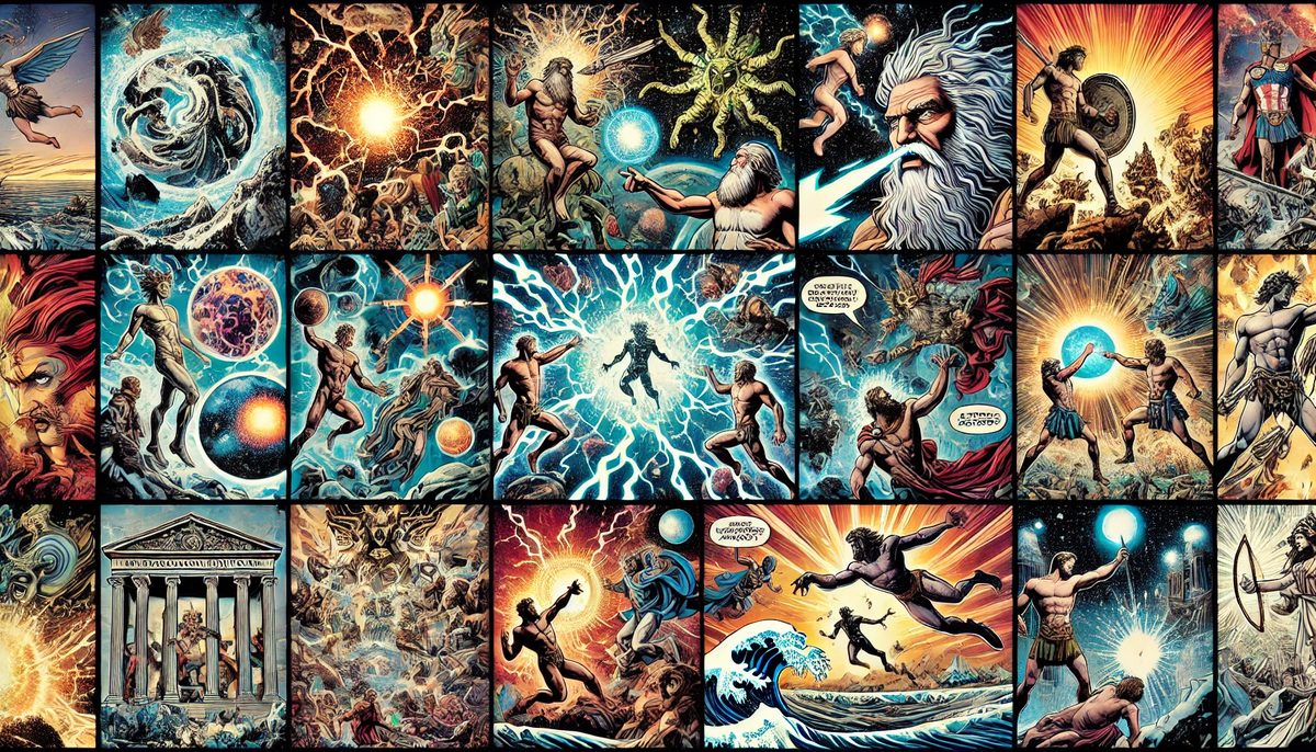 Семейные разборки богов: титаны vs олимпийцы. Спойлер: молния победила.