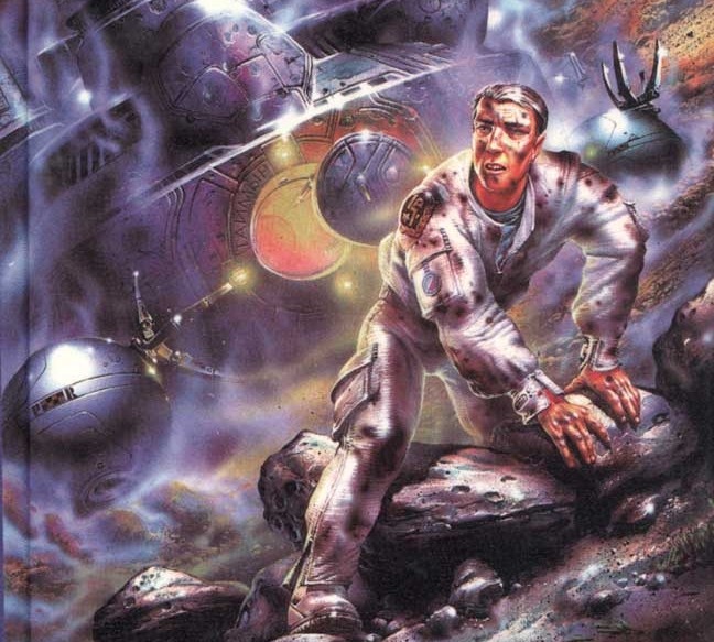 Иллюстрация А. Дубовика к рассказу "Перестарок" с обложки тома из серии "Миры братьев Стругацких" (издательство "Terra Fantastica"), включающего повесть "Полдень, XXII век", 1997 год.