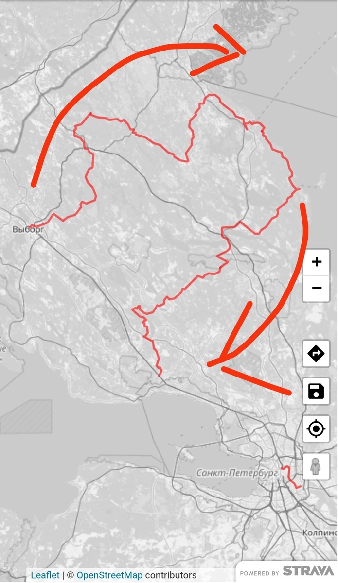 Маршрут на карте