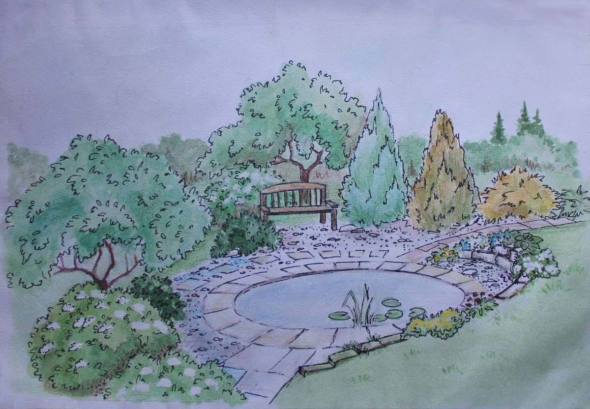 Водоем в саду