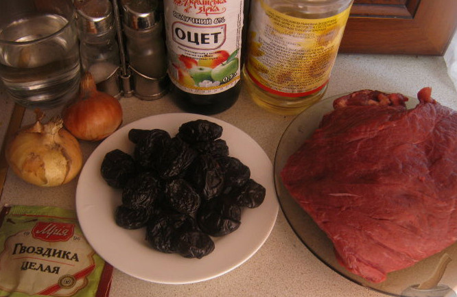 Некоторые ингредиенты для блюда