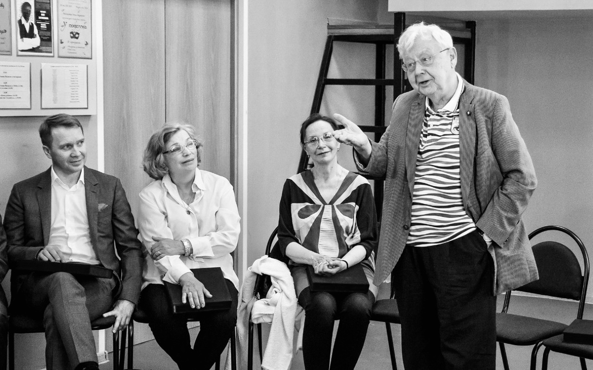 Олег Табаков на прослушивании в Школу - студии МХТ