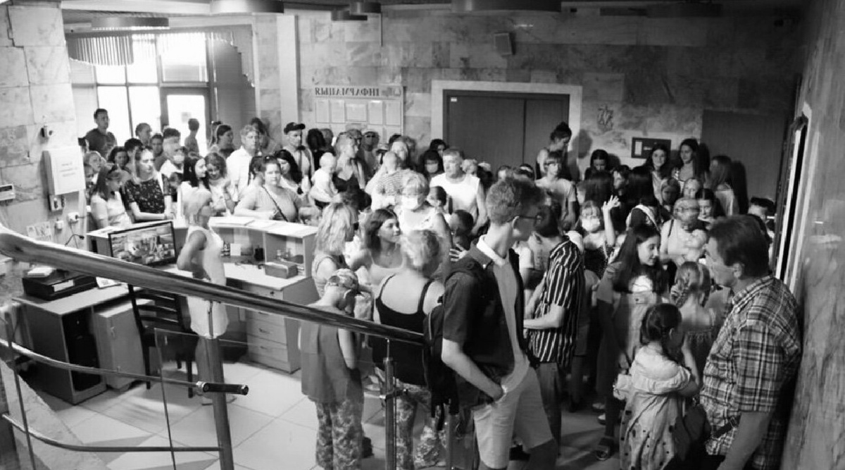 Очередь на кастинг на Студии Горького