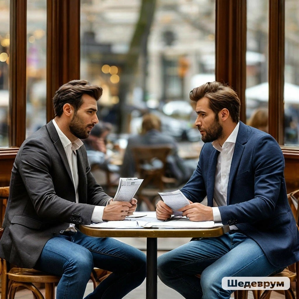 Встреча Артура с детективом (сгенерировано Шедеврум)