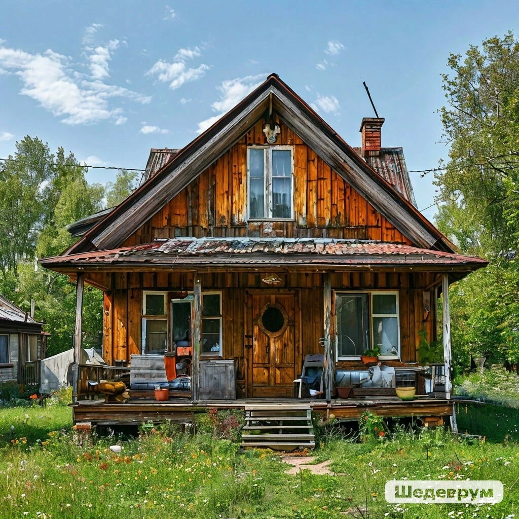 Жилище неизвестного мужика с фото детектива (сгенерировано Шедеврум)