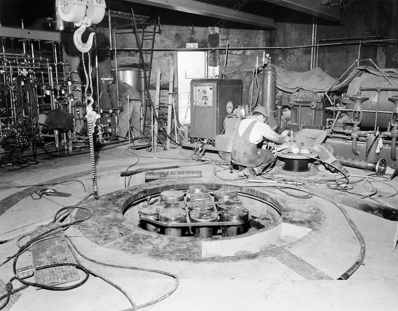 Помещение с реактором SL-1 в Национальной инженерной лаборатории Айдахо, США, 1958 год. 