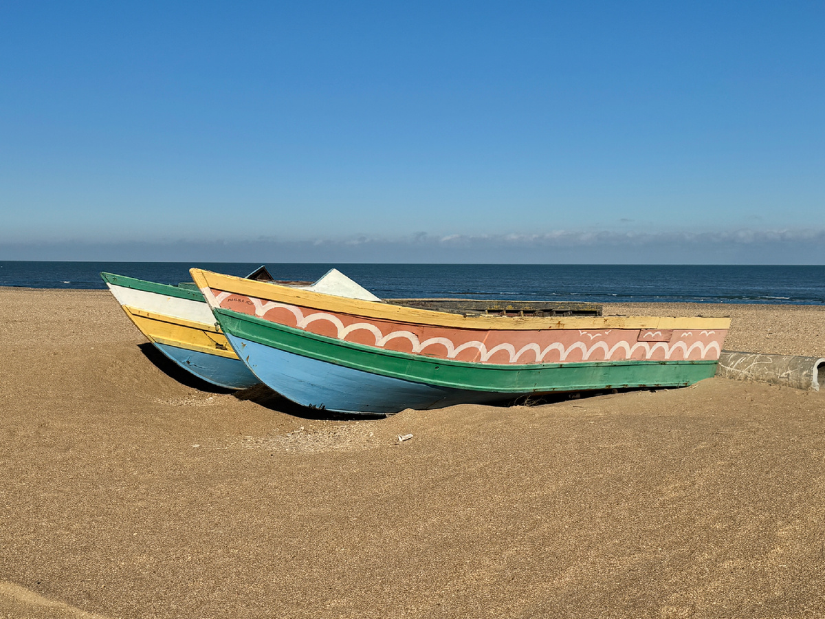 Набережная Каспийского моря в Каспие.