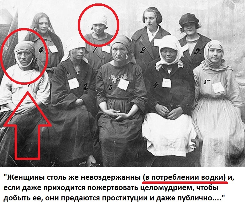 На снимке начала XX века — продажные женщины, пойманные полицией во время Нижегородской ярмарки.