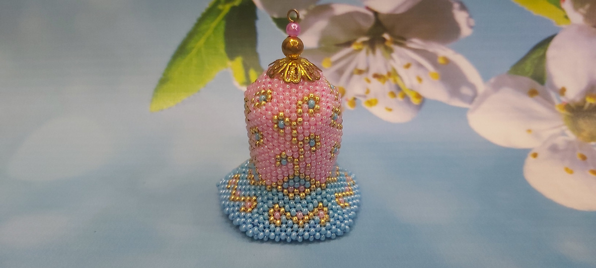 Колокольчик из бисера "Весеннее настроение"