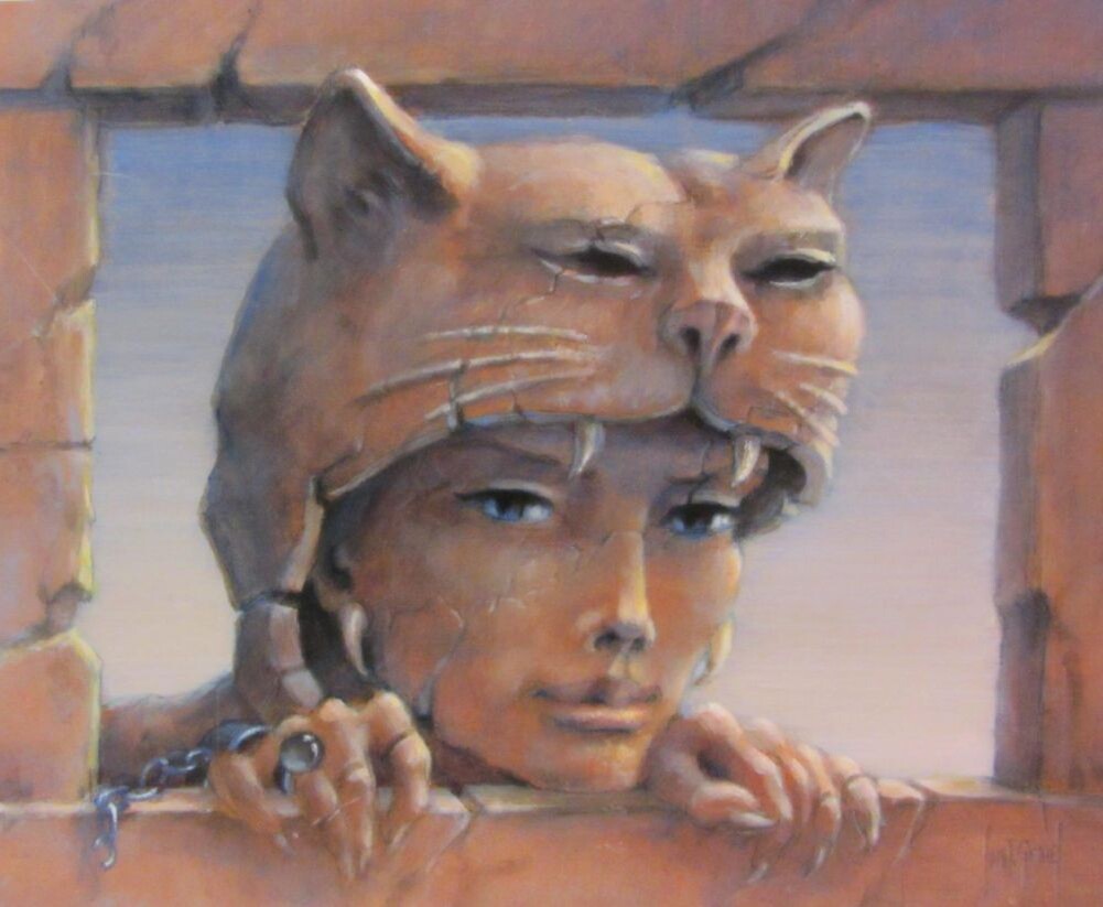 КАРТИНА ФРАНЦУЗСКОГО ХУДОЖНИКА ФРАНСИСА ДЕ ЛАССЮ СЕН-ЖЕНЬЕС/ 1925 -2018 /