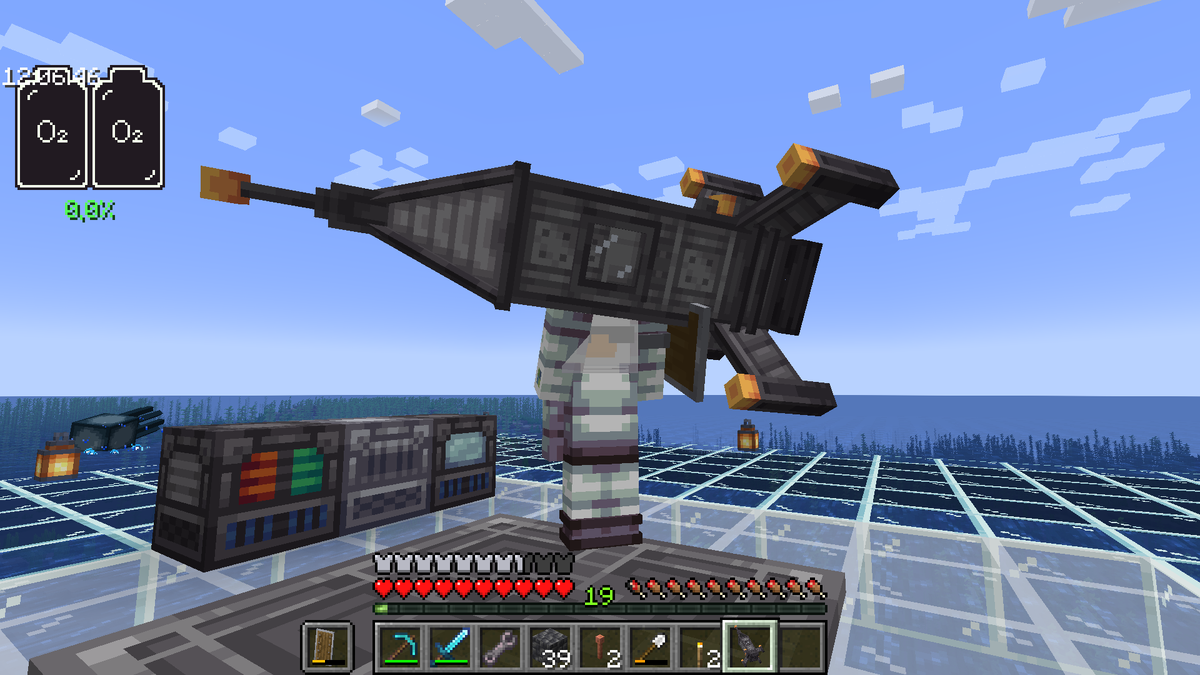 Объединив два крутых мода в Minecraft — Ad Astra и Corrupted Obsidian, я ввязался в космическую гонку с другим дзенером, и у нас получилось легендарное приключение 👻