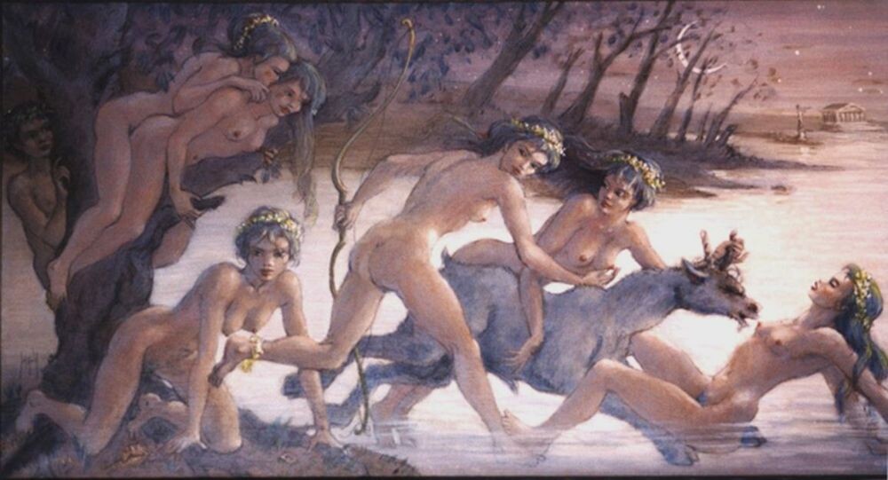 КАРТИНА ФРАНЦУЗСКОГО ХУДОЖНИКА ФРАНСИСА ДЕ ЛАССЮ СЕН-ЖЕНЬЕС / 1925 -2018 /