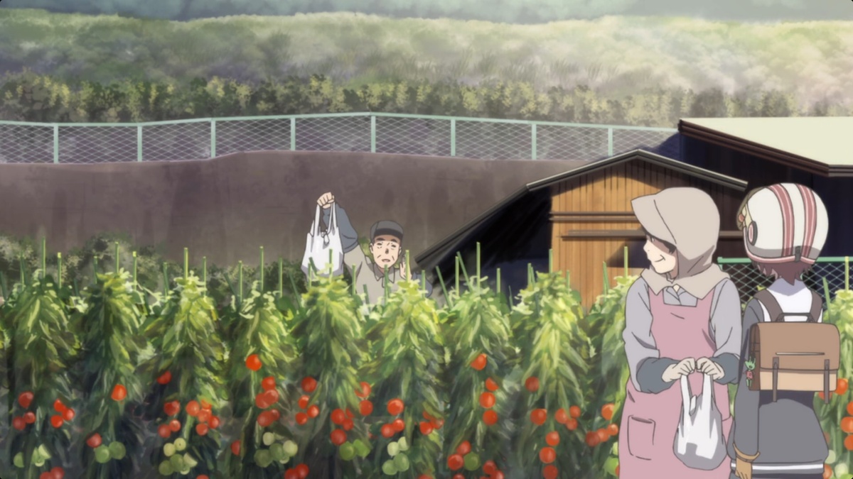 Как и обычно, девушка отдавала остатки яиц и получала от жителей другие свежие продукты.