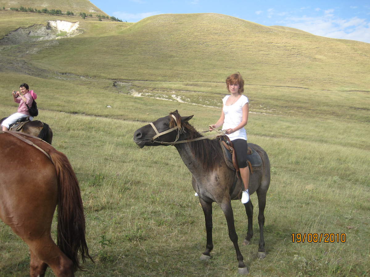 Прогулка на лошадях в первый мой приезд в Ессентуки
