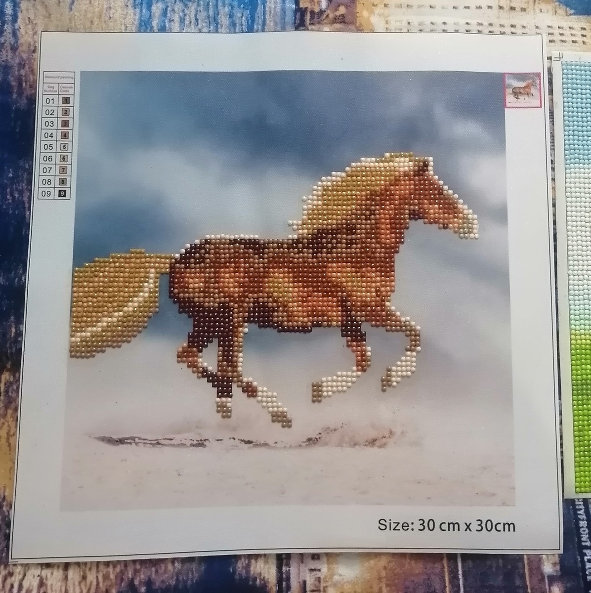 Мое фото: алмазная мозаика с частичной выкладкой