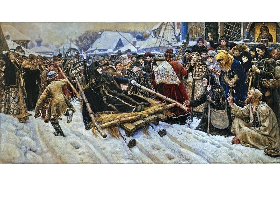 Картина В. И. Сурикова "Боярыня Морозова". Источник: ruvera.ru