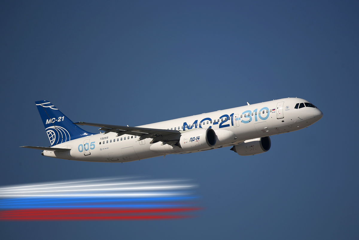 В воздухе красавец МС-21-310. Фото для иллюстрации из открытых источников.