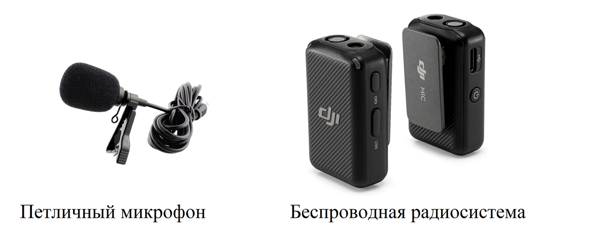 Петличный микрофон и беспроводной микрофон - самые маленькие в классе