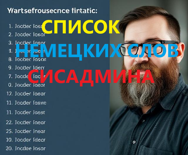 Список немецких слов системного администратора