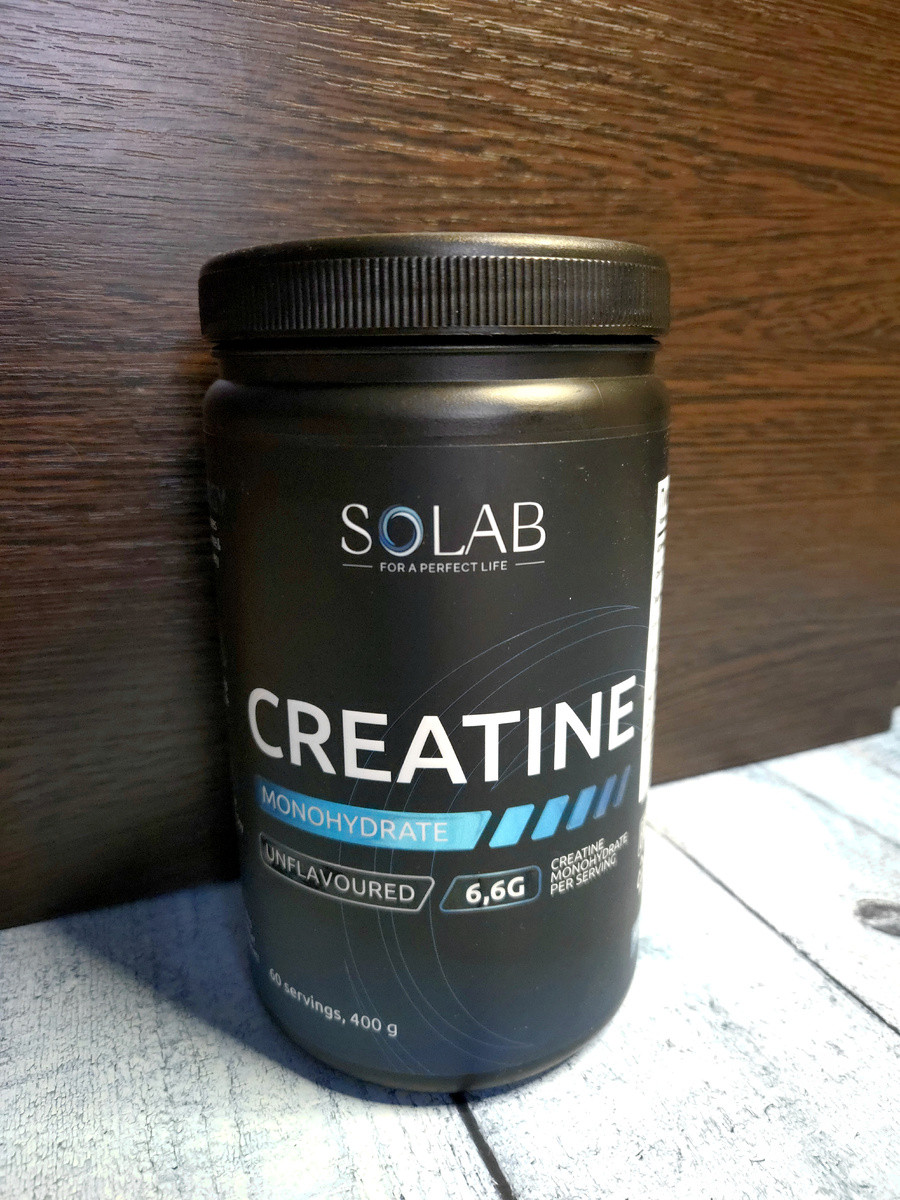 Креатин моногидрат в порошке. Самая дешевая и популярная форма.