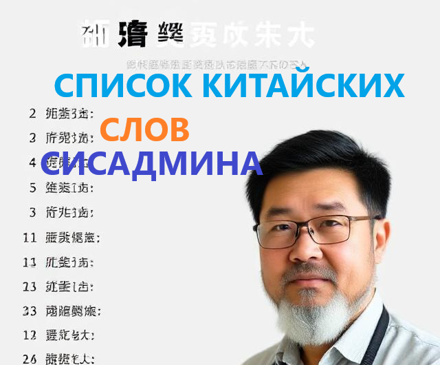 Самые употребляемые китайские слова сисадмина.