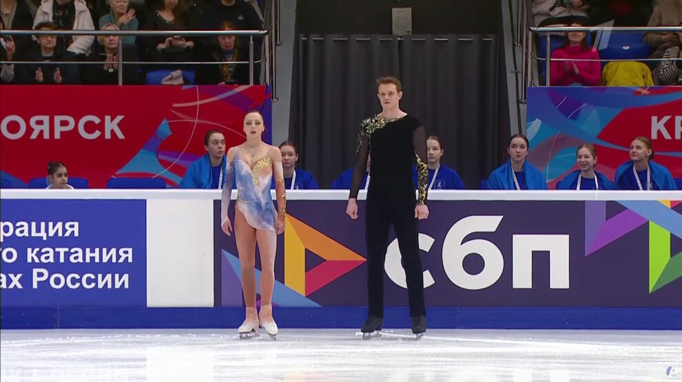 Александра Бойкова и Дмитрий Козловский. Фото: стоп-кадр прямого эфира «Первого канала»