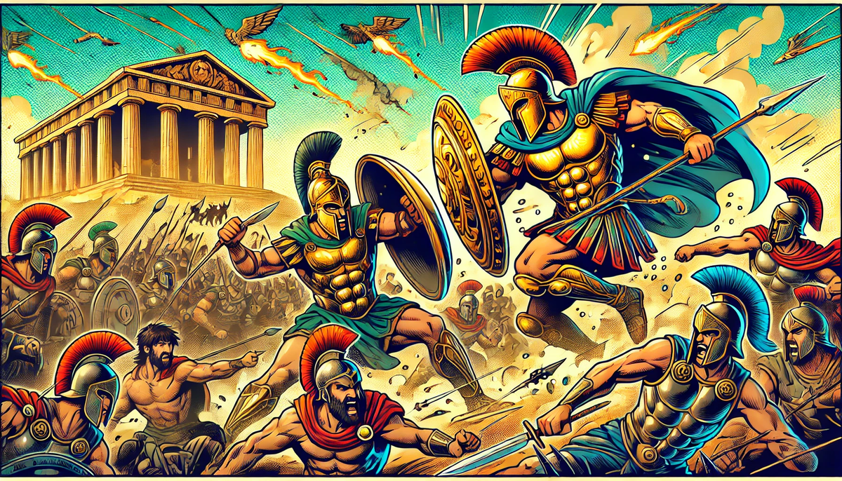 Когда ссора началась из-за одной девушки, а в итоге втянулись все друзья, семья и даже боги 🔥⚔️🏛