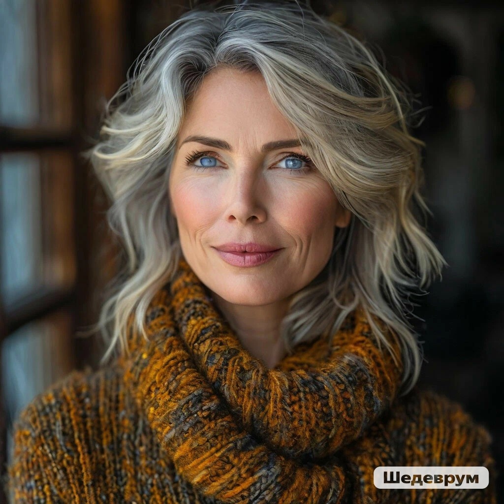 Это красиво стареющая женщина