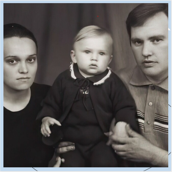 Надежда с мужем и сыном