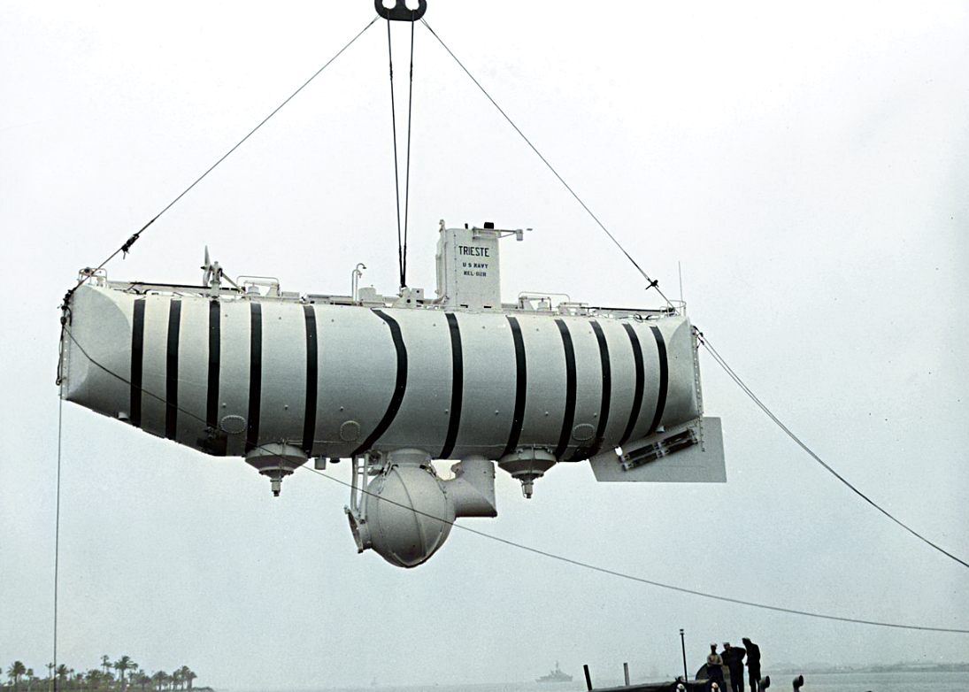 На борту батискафа «Триест» находились ученые Жан Пикар и Дон Уолш. Снимок: centrodombosco.org